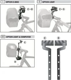 Ortlieb Handlebar Mounting-Set Support For Ortlieb E185/E225 Handlebar Mounting-Set -black-bearing Store 2032204618930bc4f2548.93108621