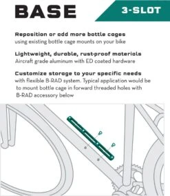 Wolf-tooth Wolf Tooth B-RAD 3 Slot Base Black -black-bearing Store 206739660ba05f02b5520.04950498