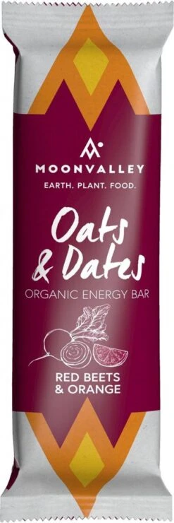 Moonvalley Oats & Dates Organic Energy Bar Red Beets Orange 50 G