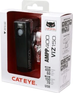 Cateye AMPP400 & ViZ150 Light Set Black -black-bearing Store 208290561792df0f3ccb4.59259196