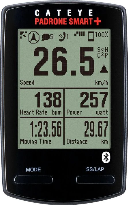 Cateye Padrone Smart+ Bike Computer Black 3 Cateye Padrone Smart+ Bike Computer Black