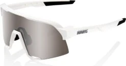 100% S3 Matte White / Hiper Silver Mirror