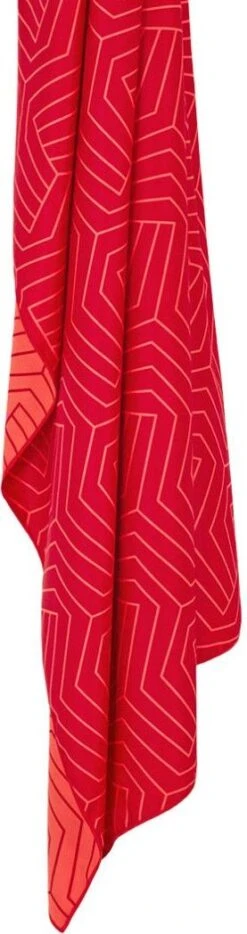 Lifeventure SoftFibre Printed Recycled Towel Geometric Coral Red -black-bearing Store 2108450612f44ba6f6965.60342015