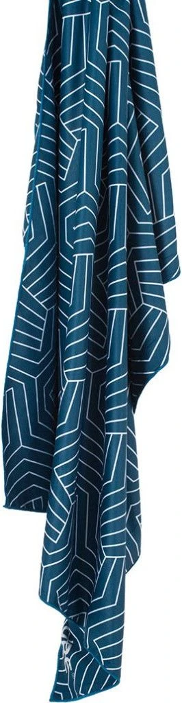 Lifeventure SoftFibre Printed Recycled Towel Geometric Navy Blue 5 Lifeventure SoftFibre Printed Recycled Towel Geometric Navy Blue - Image 3