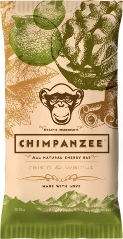 CHIMPANZEE Energy Bar 100% Natural Raisin Wallnut 55g VEGAN