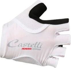 Castelli Rosso Corsa Pave Women's Gloves White Black