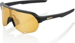 100% S2 Sunglasses - Matte Black - Gold