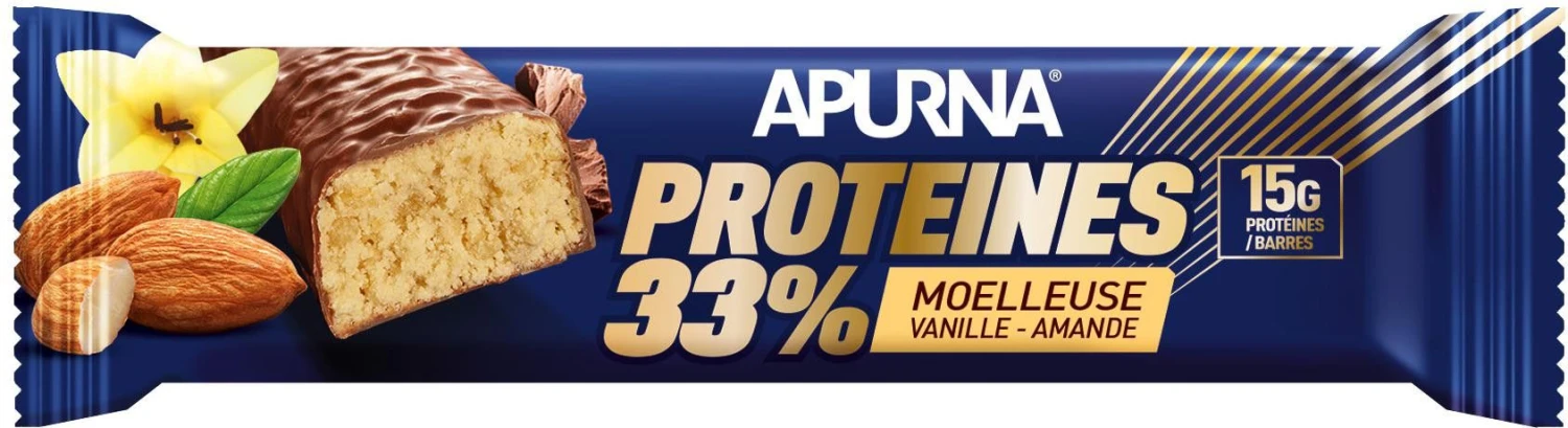 APURNA Barre Hyperprotéinée Vanilla-Almond 45g 3 APURNA Barre Hyperprotéinée Vanilla-Almond 45g